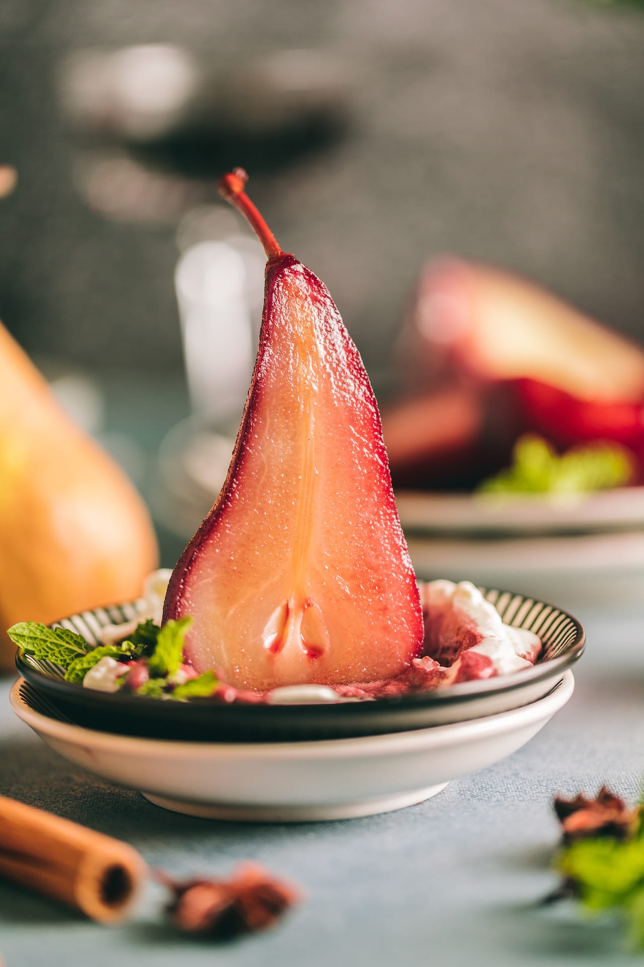 Wine Poached Pear - Fall Favourite