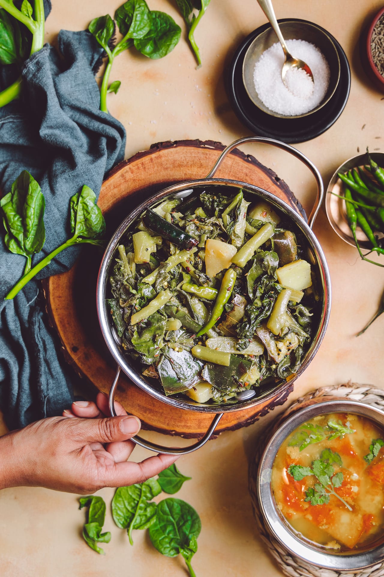 Pui Shaak (Malabar Spinach Recipe)