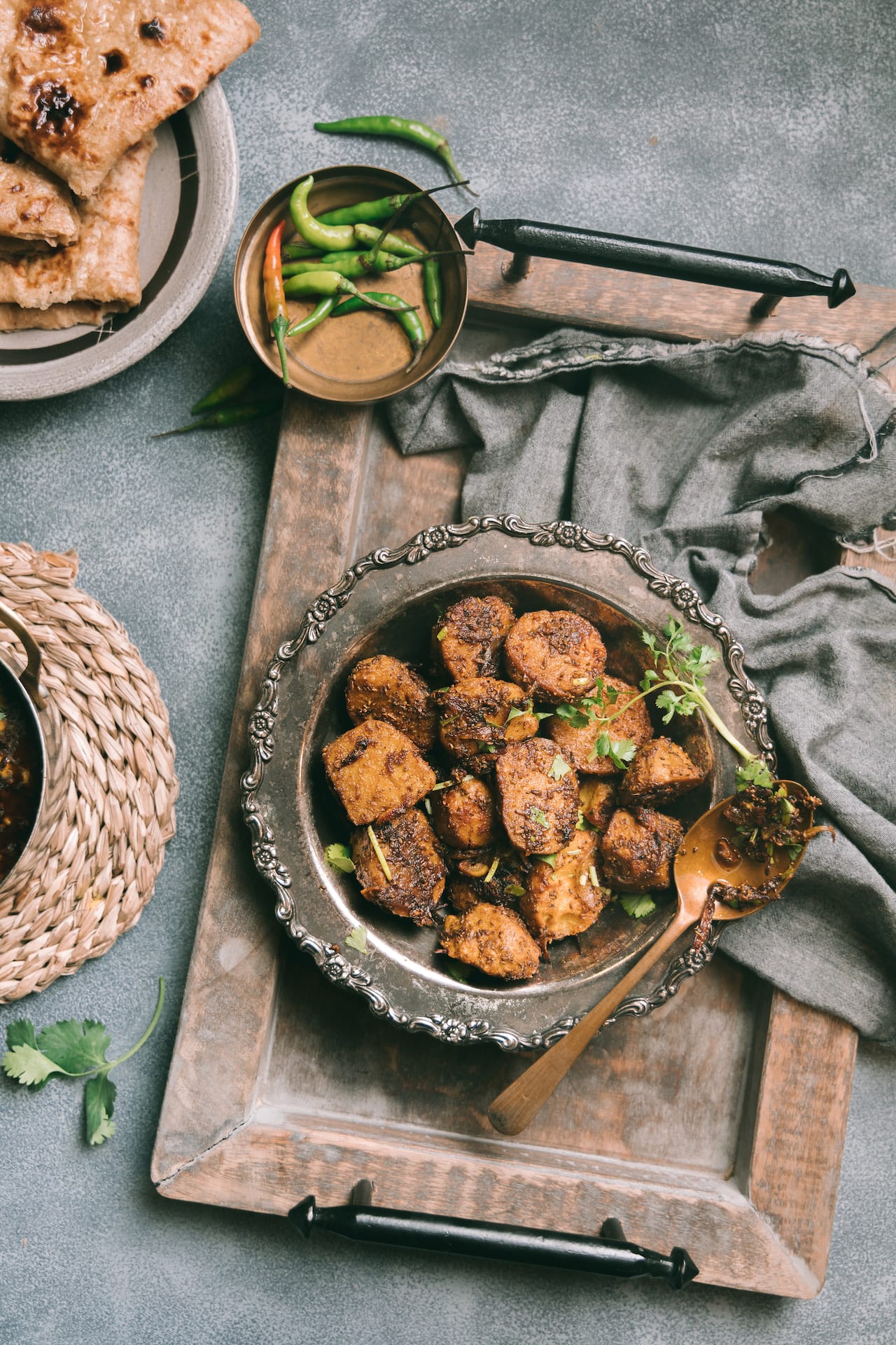 Spiced Taro Roots - Indian Food (Side Dish)
