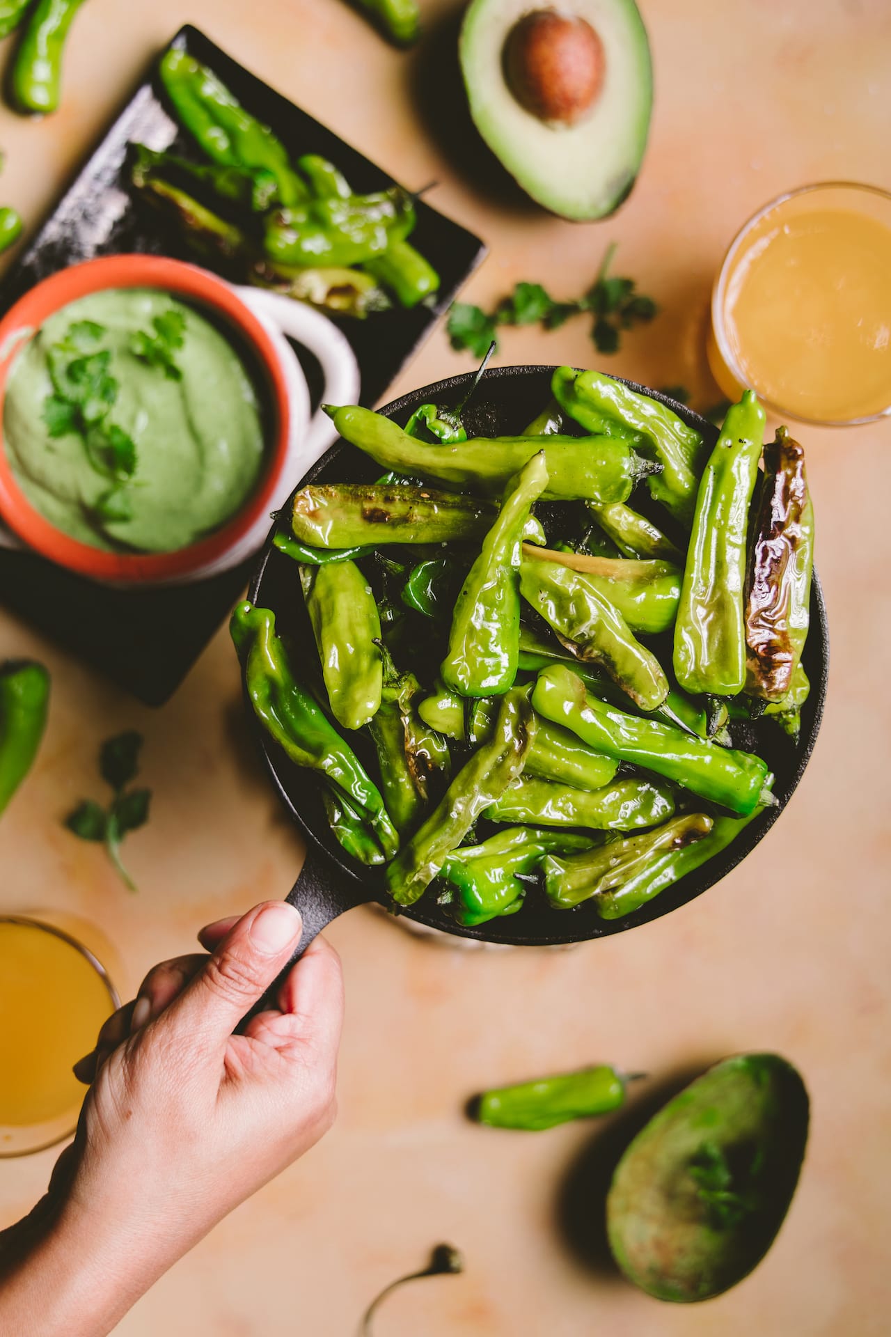 Charred Shishito Peppers