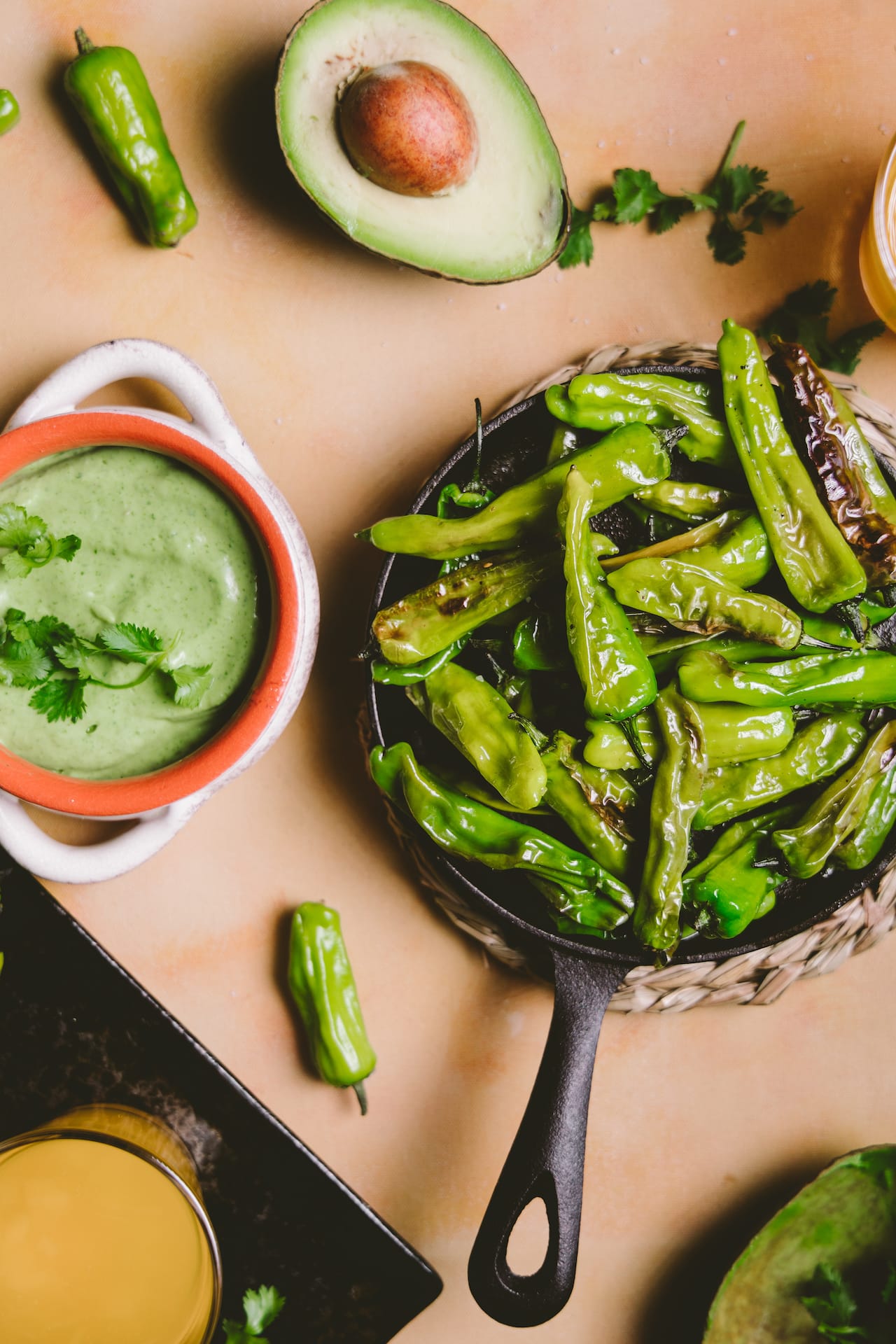 Charred Shishito Peppers