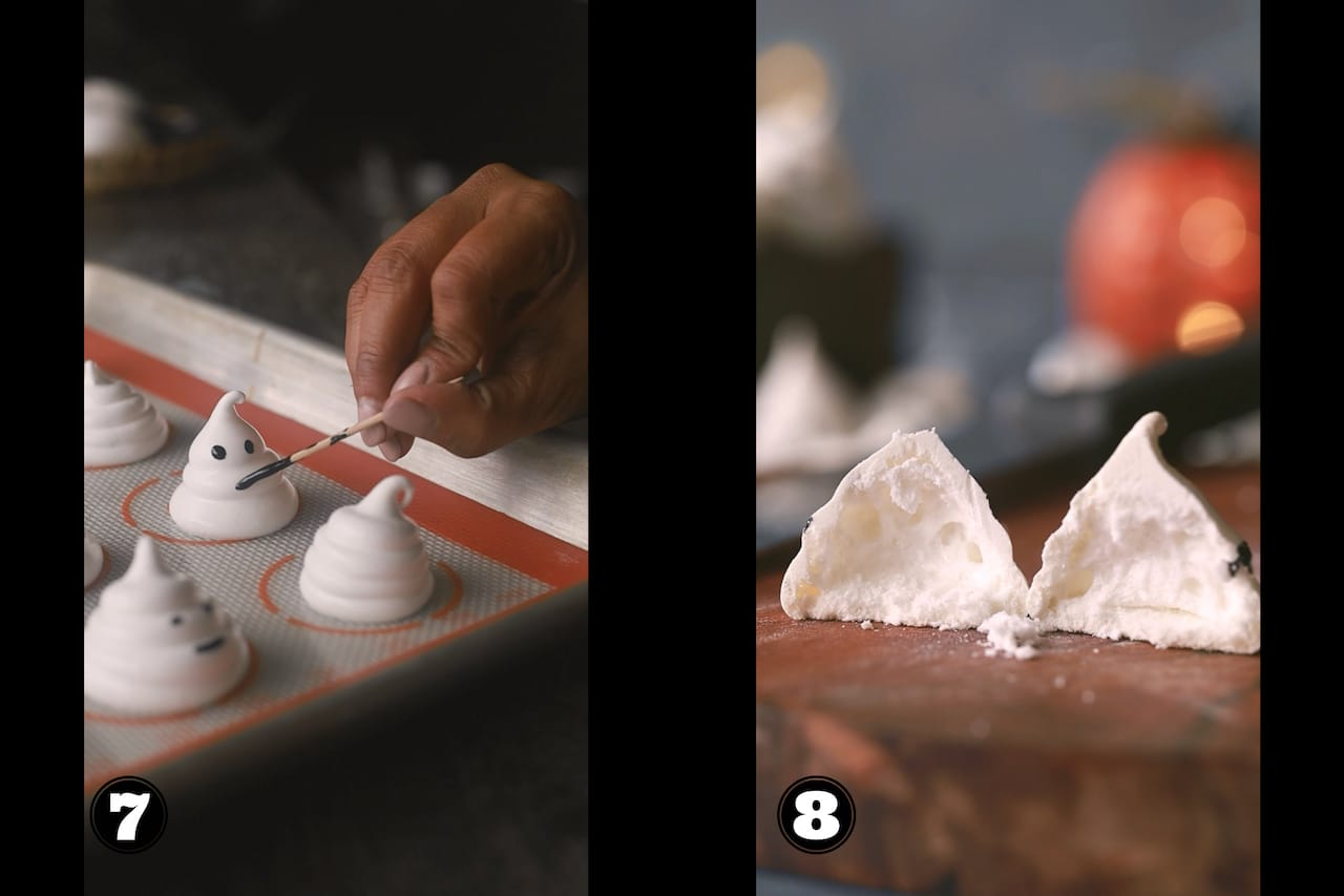 Ghost Meringue Cookies