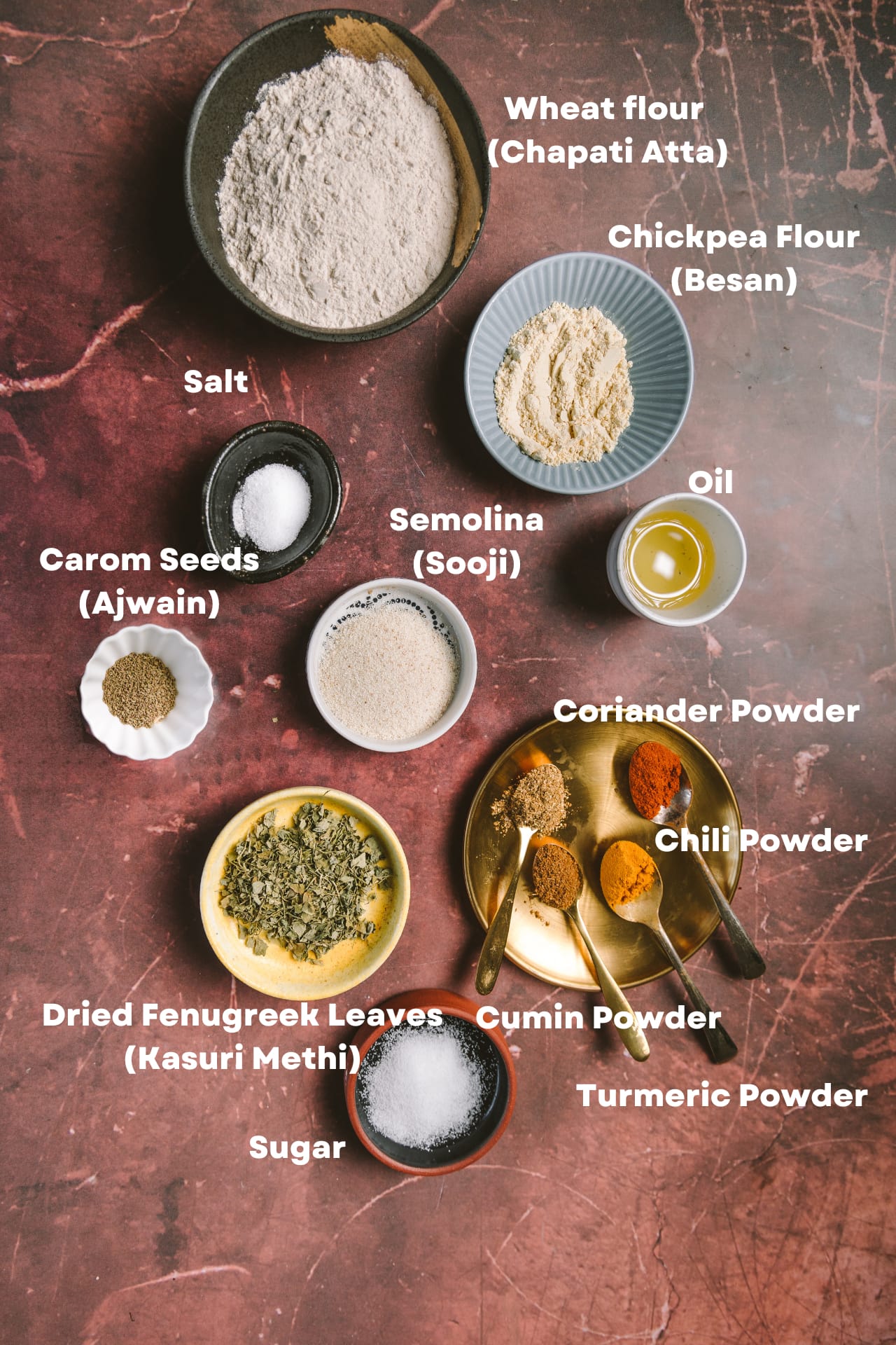 Ingredients for Masala Poori