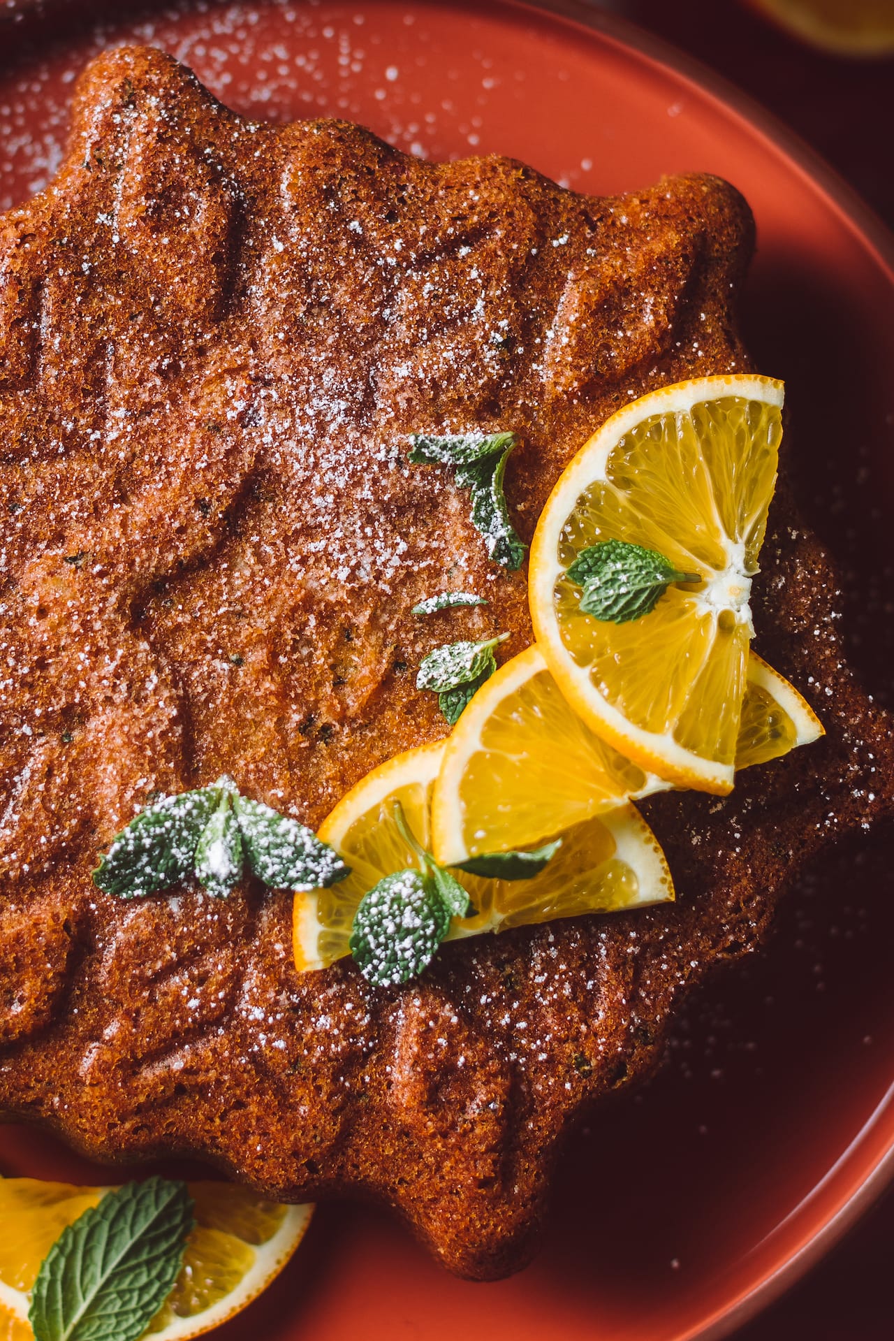 Orange Mint Almond Cake