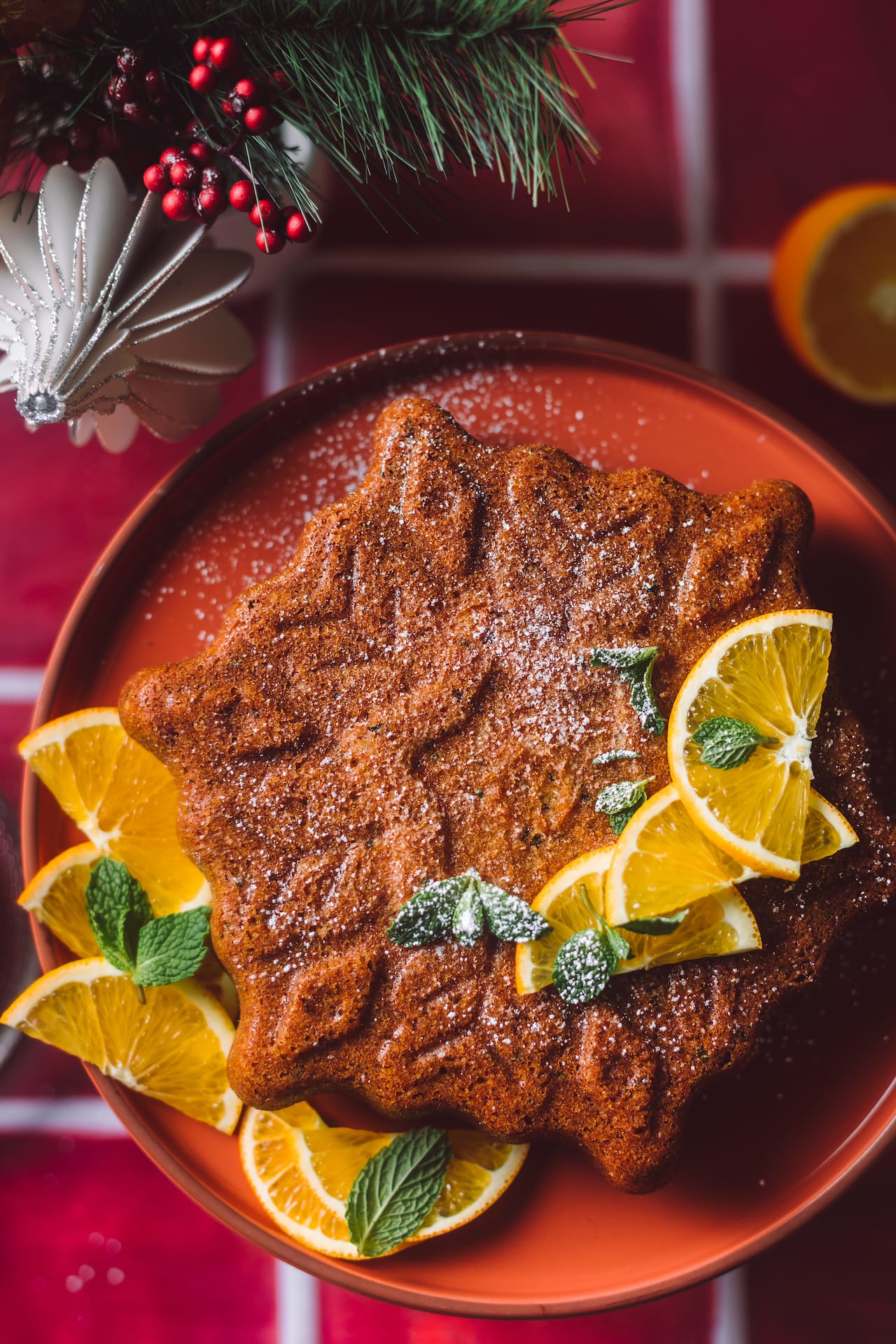 Orange Mint Almond Cake