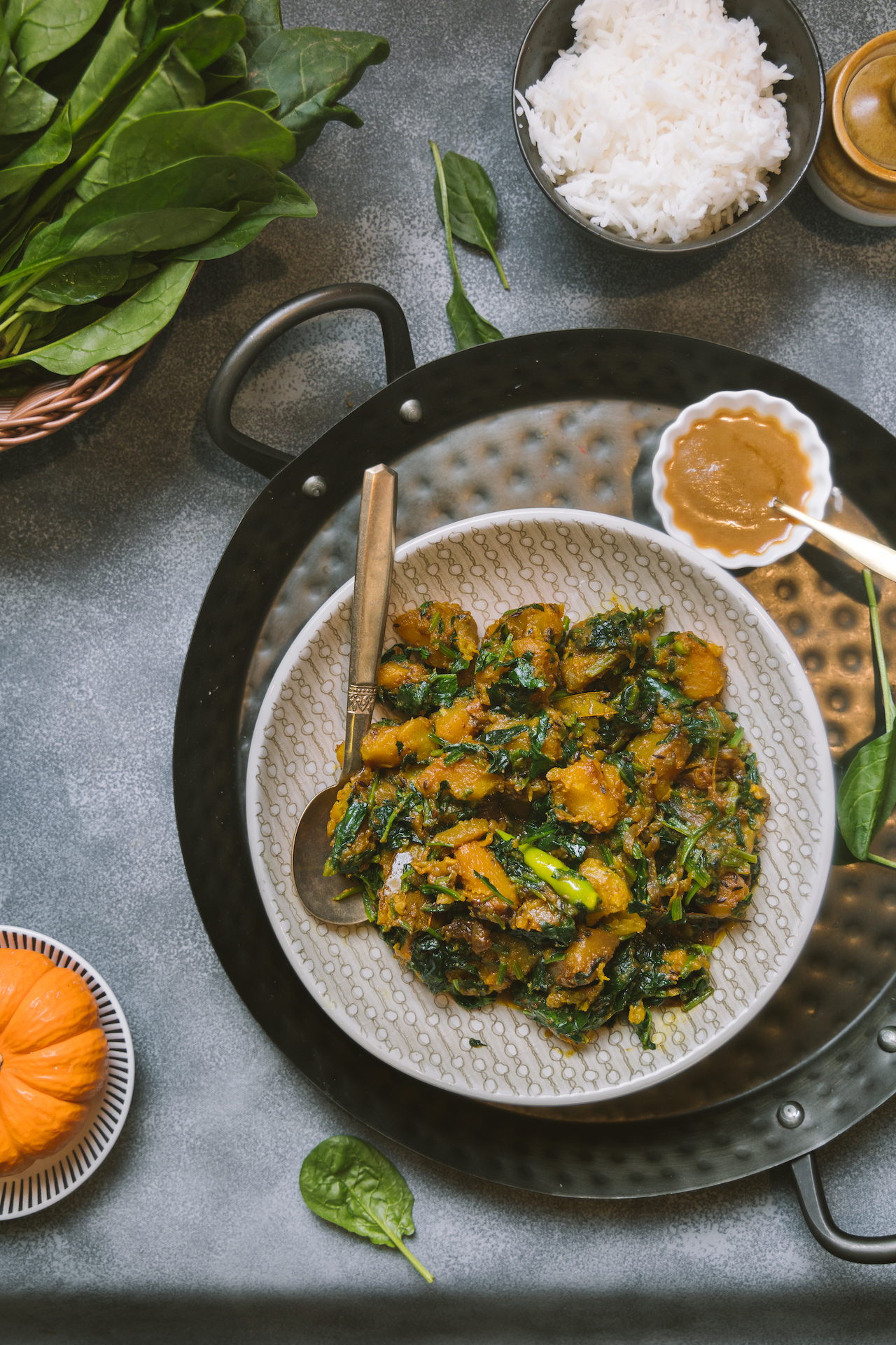 Kumro Palak - Bengali Side Dish