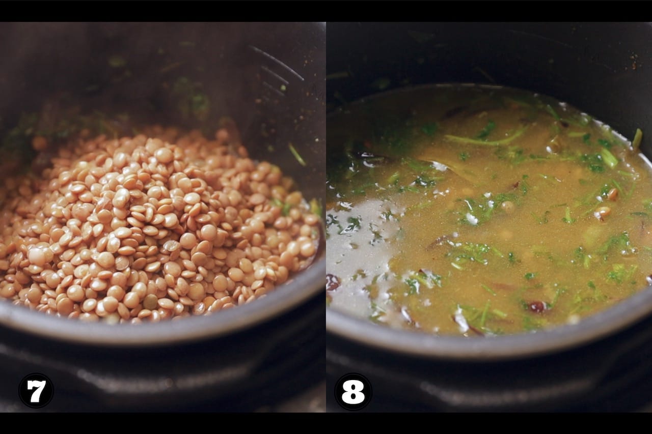 Steps for Methi Masoor Dal