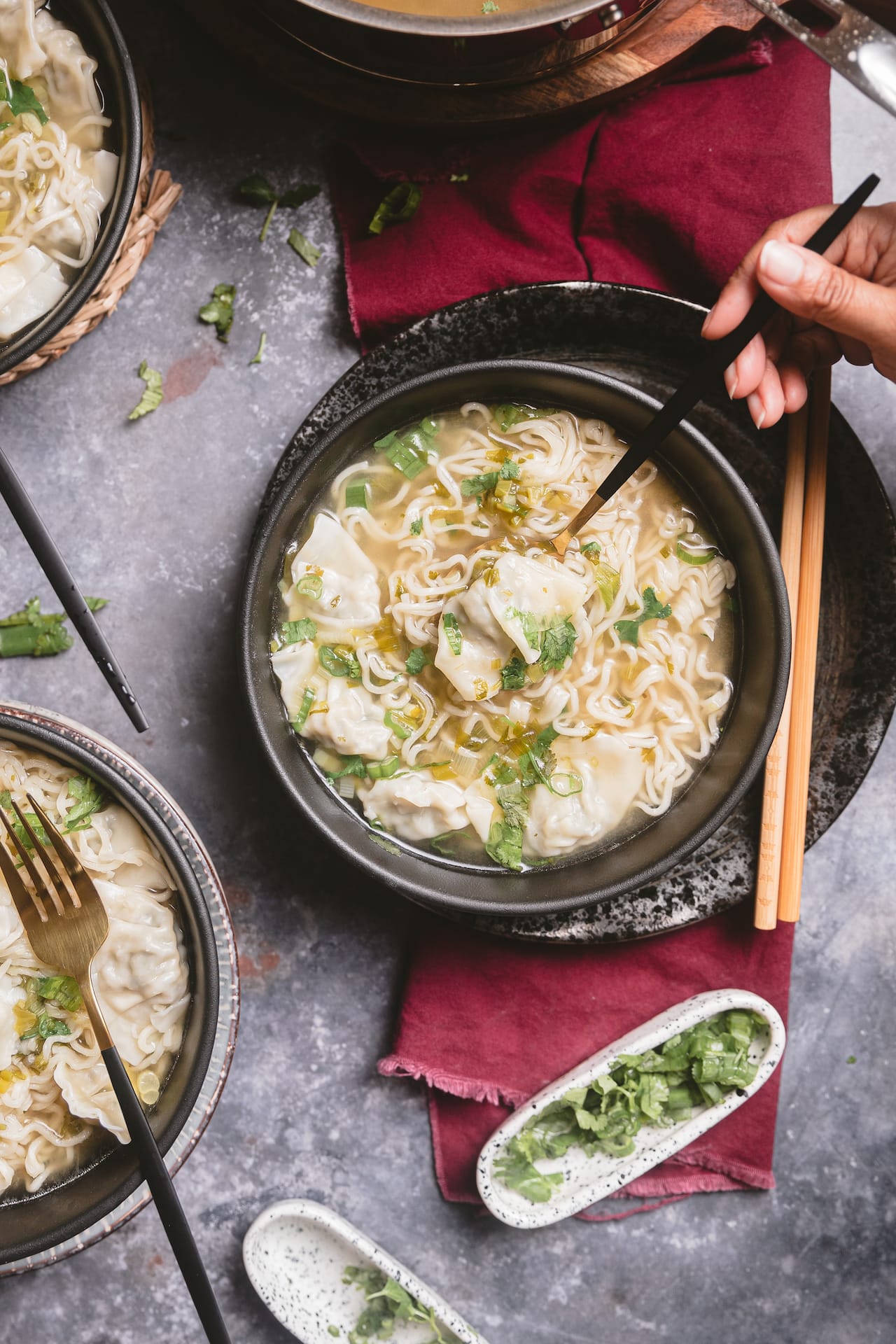 Chicken Wonton Noodle Soup