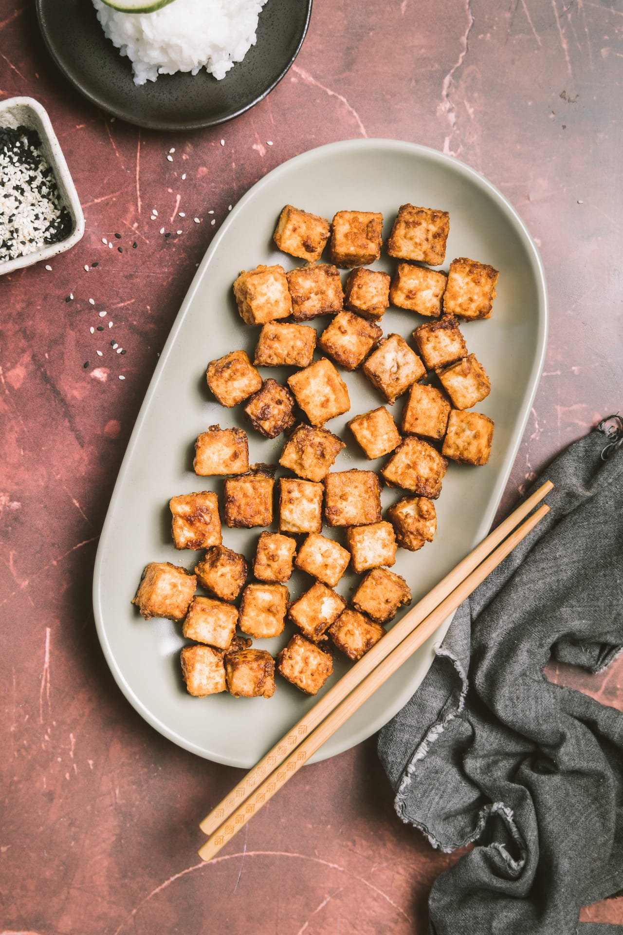Air fried tofu