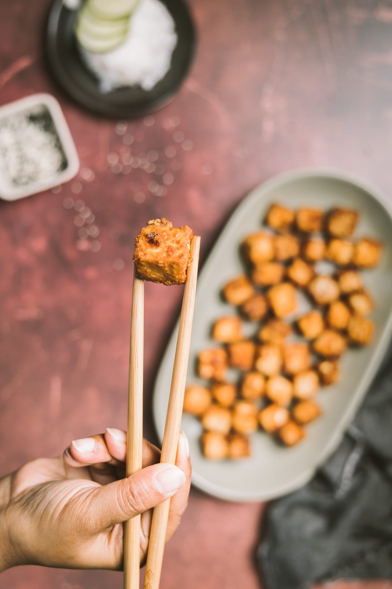 Air fried tofu