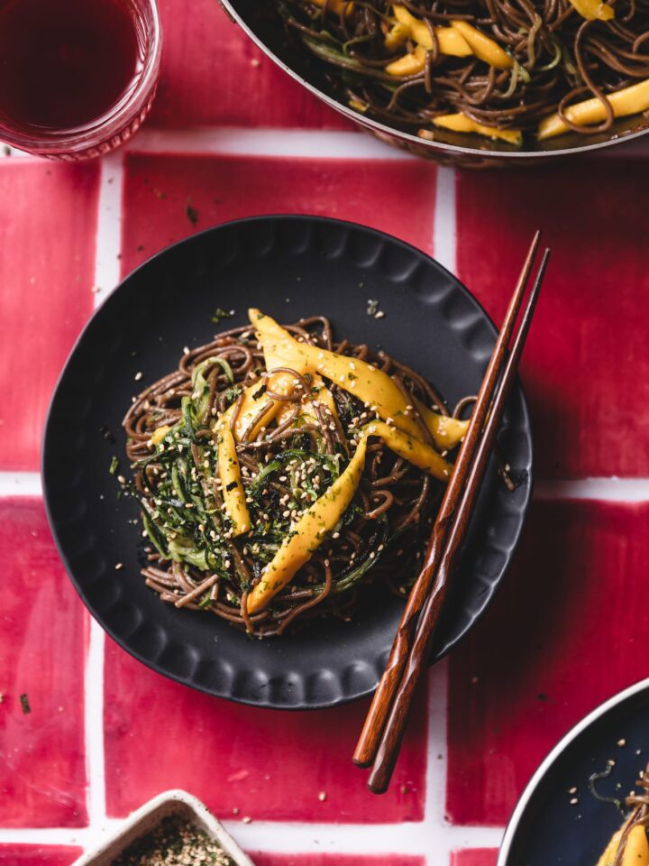 Soba Noodles with mango and Cucumber