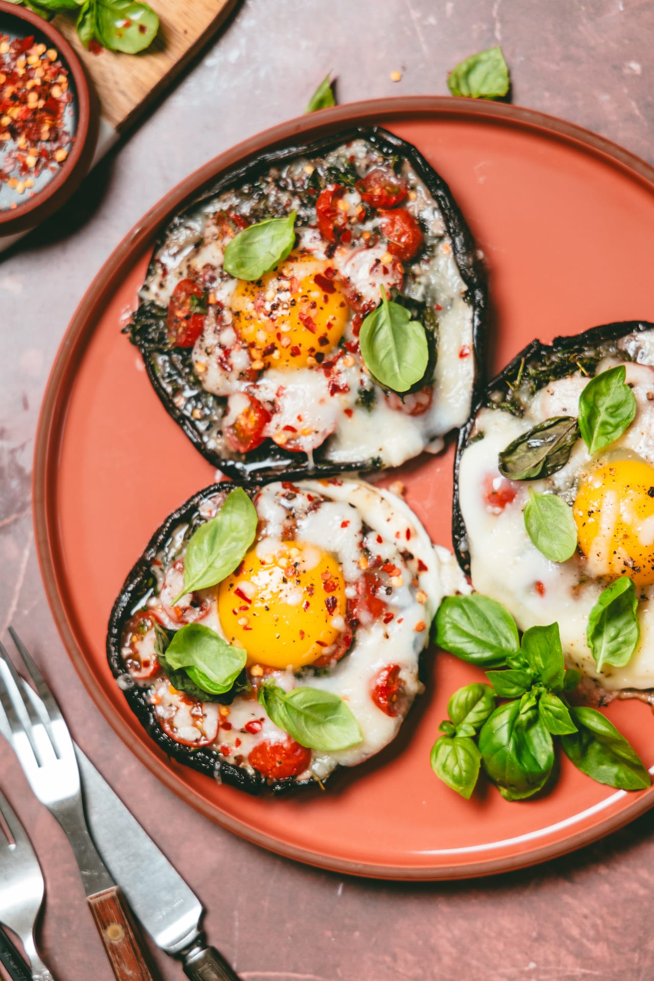 Stuffed Portobello mushroom