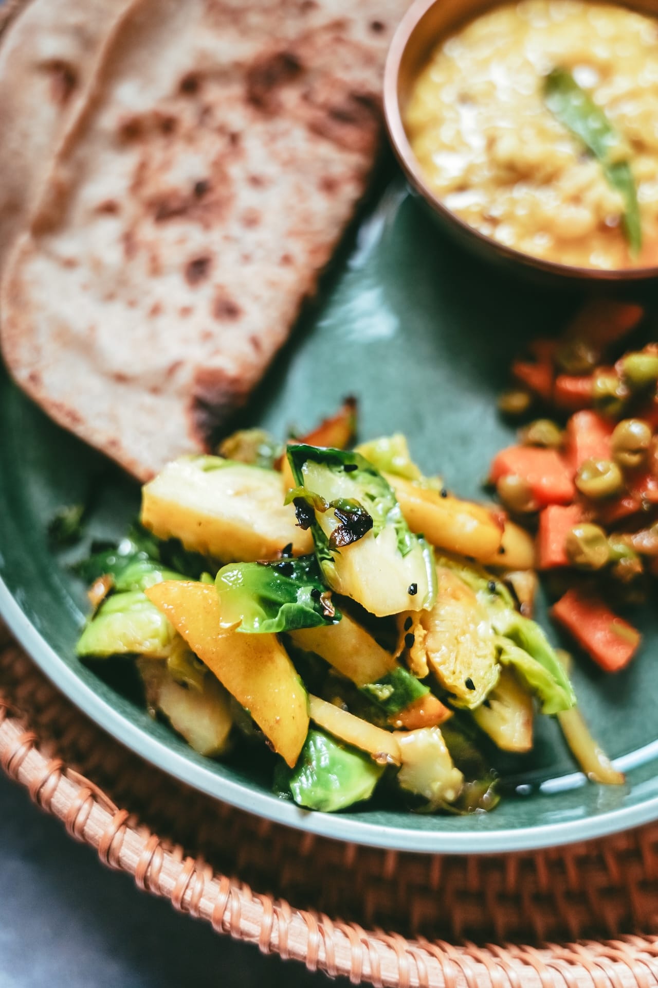 brussel Sprouts with potatoes stir fried
