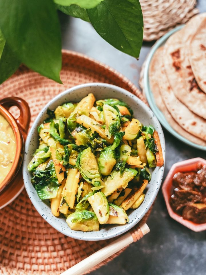 Brussel Sprouts Potato Stir fried
