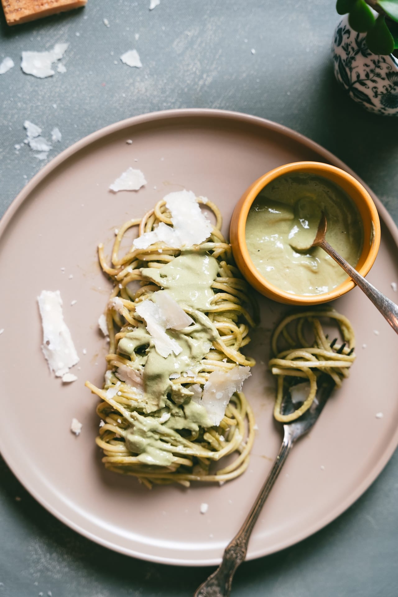Spinach Tofu pasta