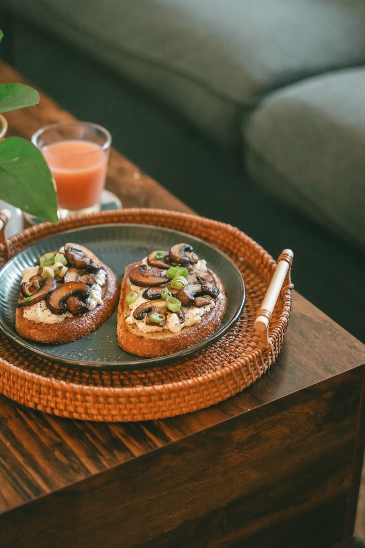 Cottage Cheese Mushroom Toast