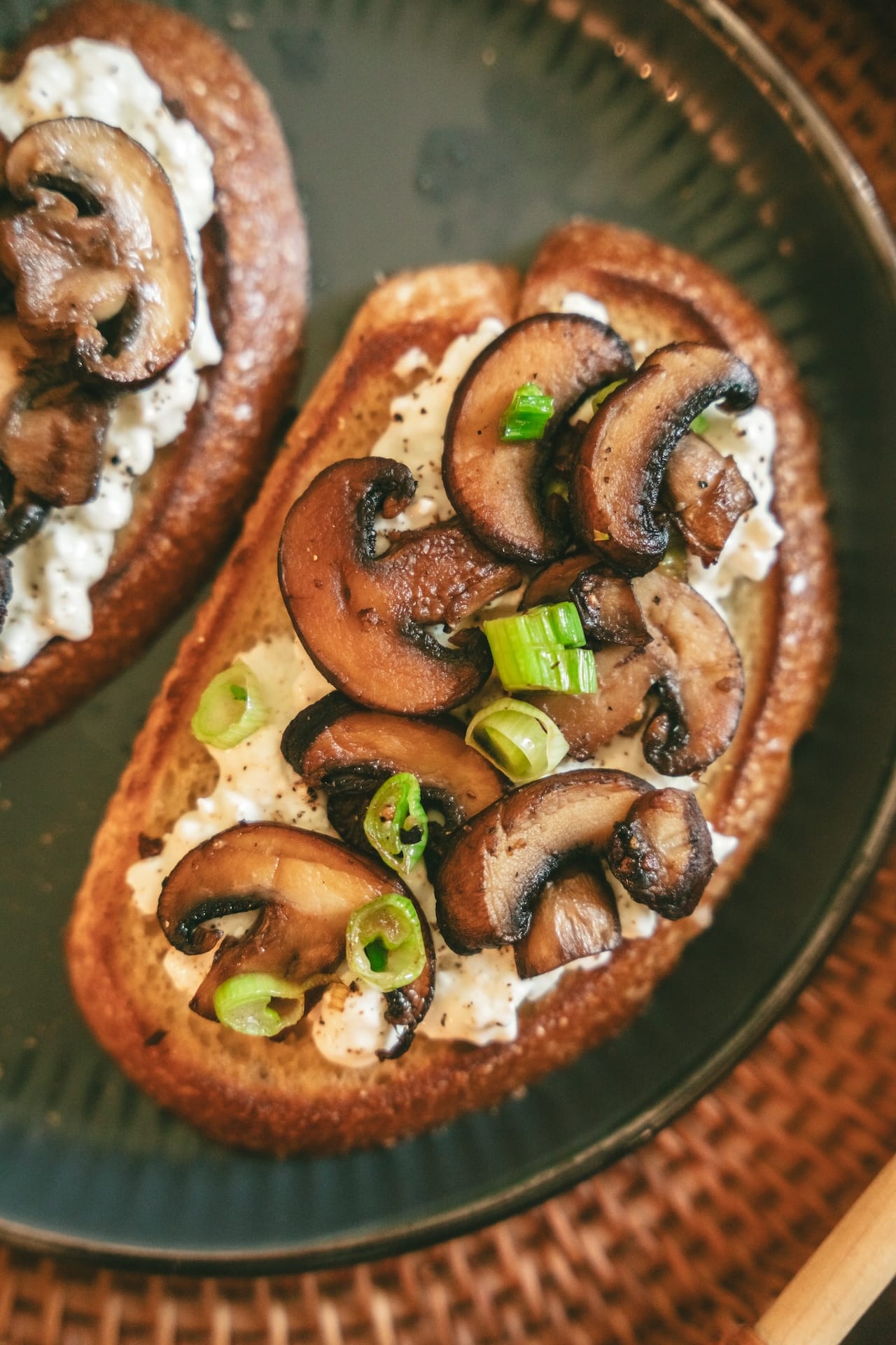 Cottage Cheese Mushroom Toast