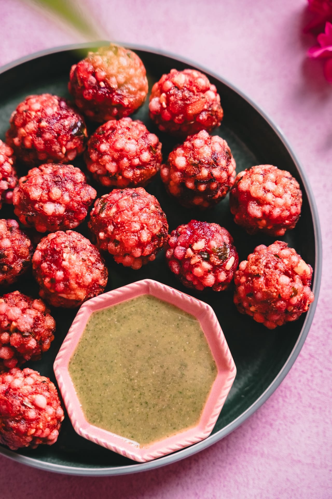 Beetroot sabudana vada