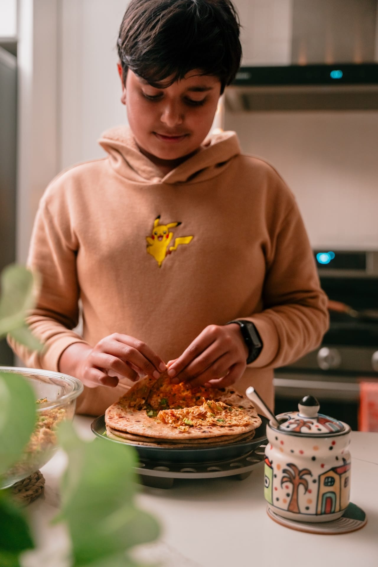 Brocolli and Paneer Paratha