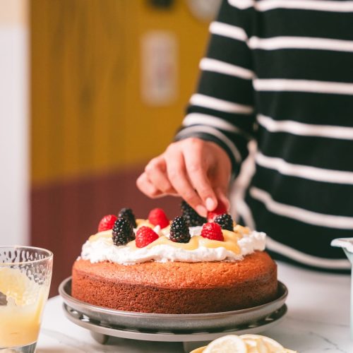 Lemon elder flower cake