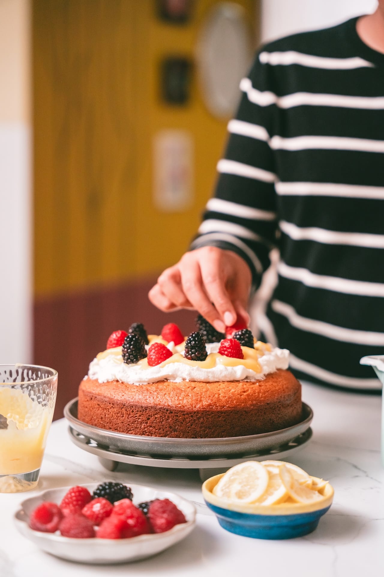 Lemon elder flower cake