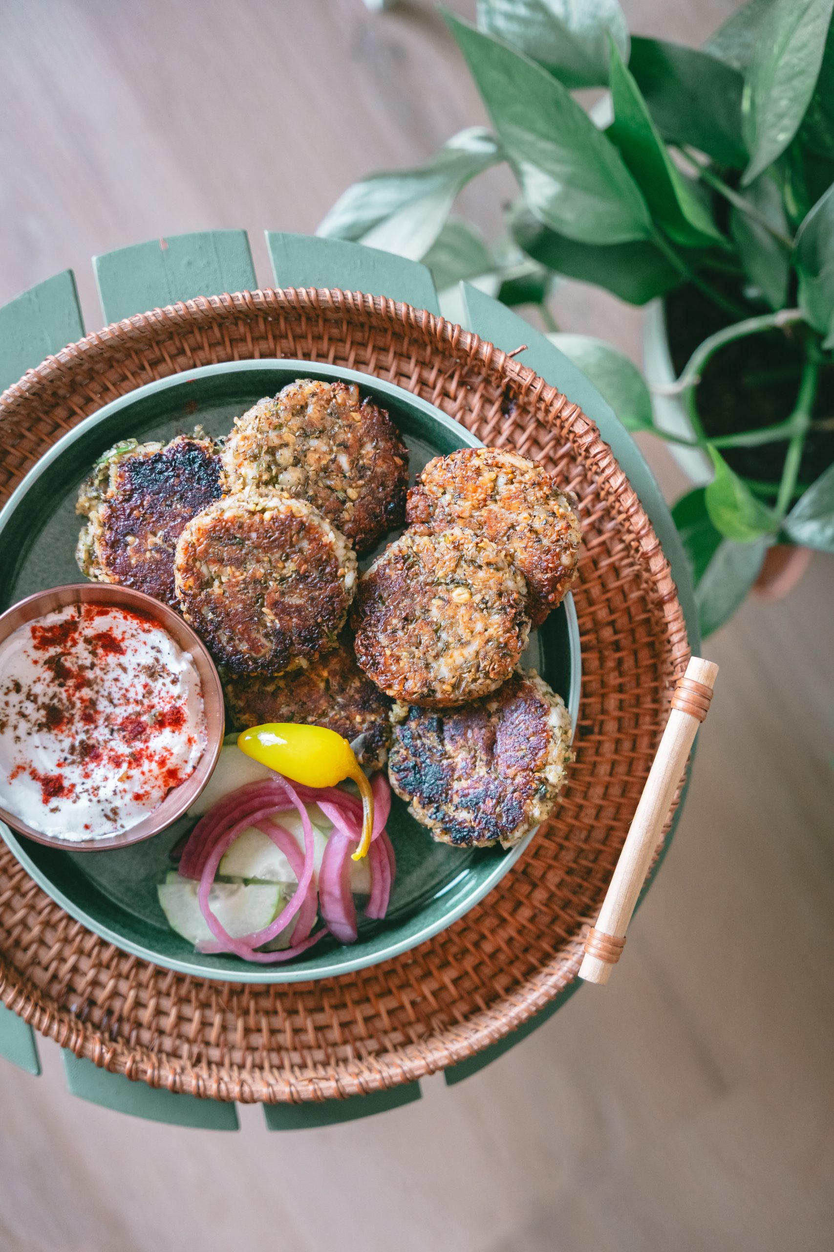 Mung Bean Sprout Paneer Tikki