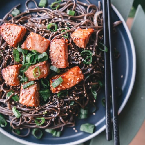 Salmon with Soba Noodles