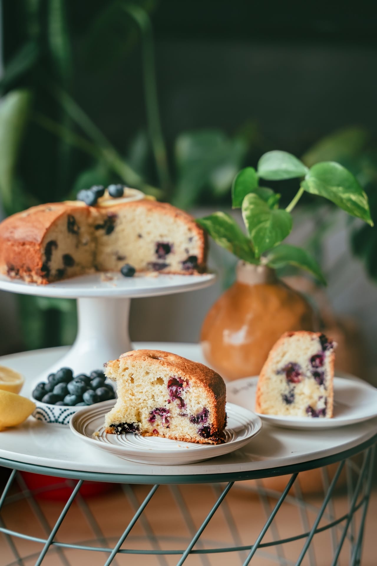 Blueberry Almond Cake with Lemon