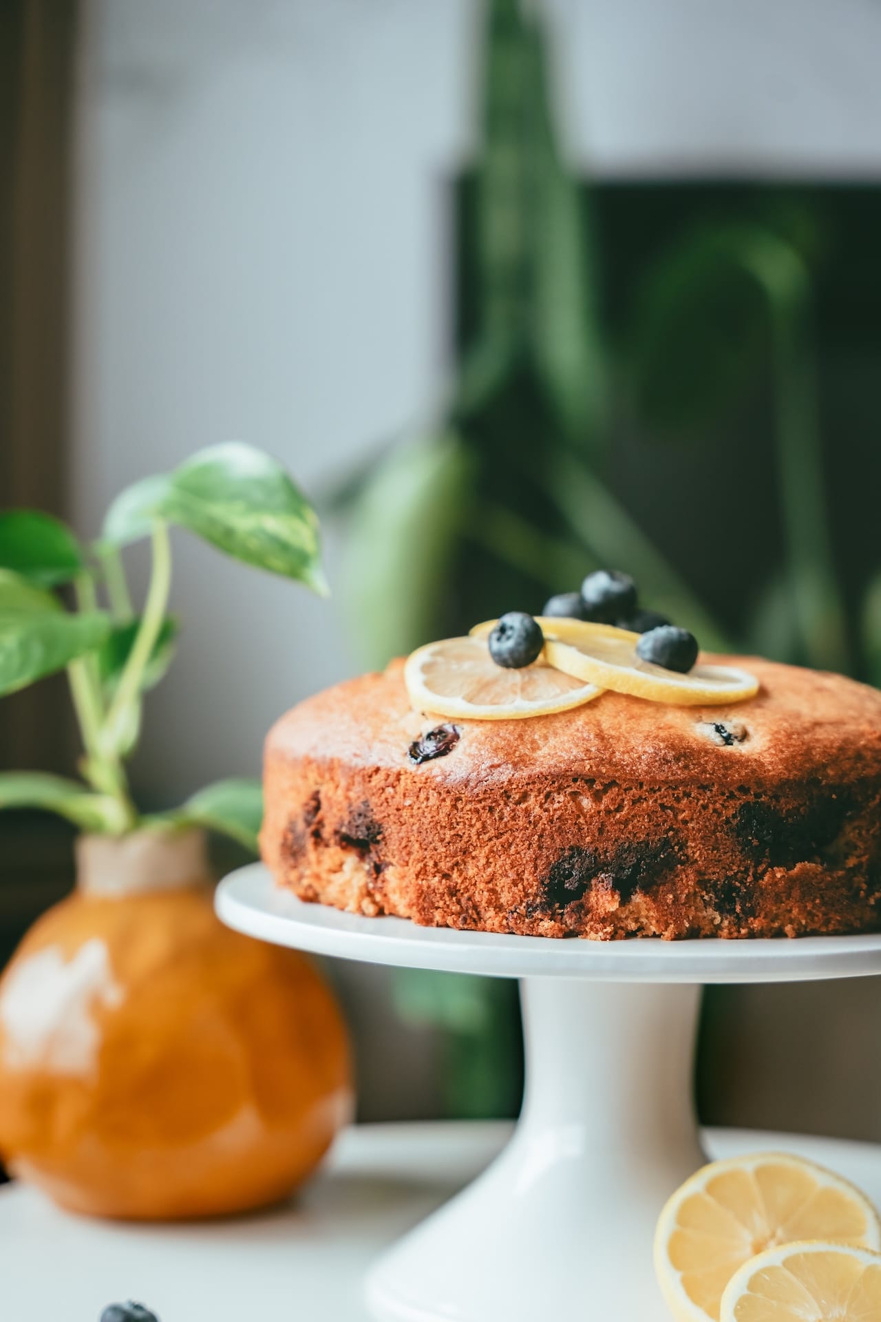 Blueberry Almond Cake with Lemon