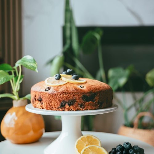 Blueberry Almond Cake with Lemon