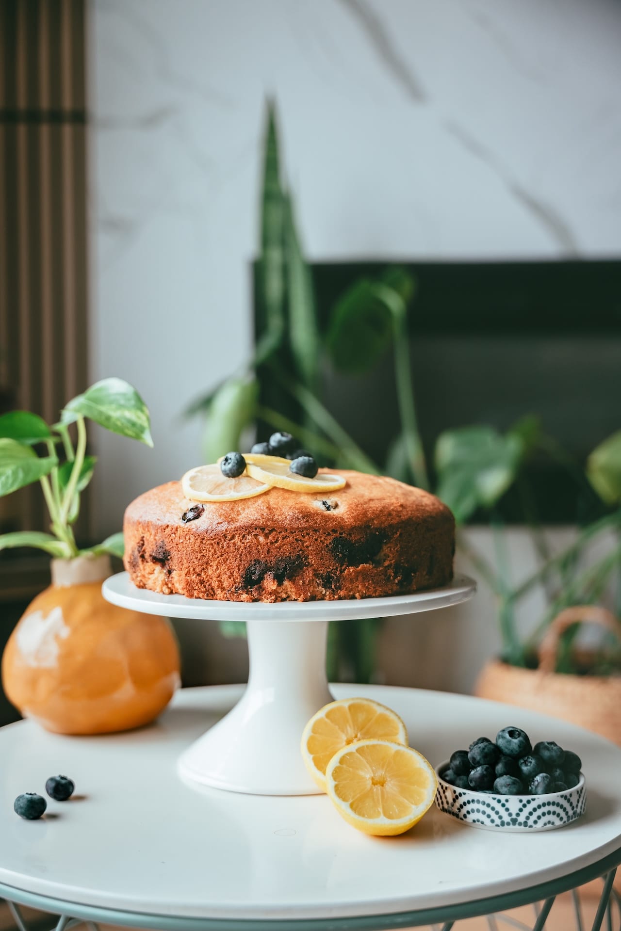 Blueberry Almond Cake with Lemon